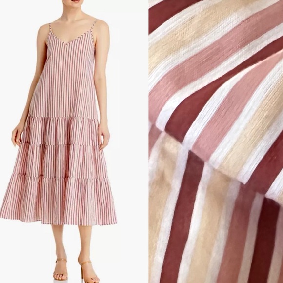 BOSS by Hugo Boss
Datecara Striped Tiered Midi Dress Size 10 NWT - Picture 9 of 9